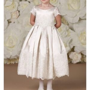 Joan Calabrese 113361 Satin Flower Girls Wedding Dress